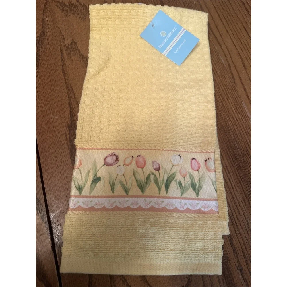 Set Of 3 New With Tags Kitchen Towels Easter Spring Blossoms & Blooms‎
